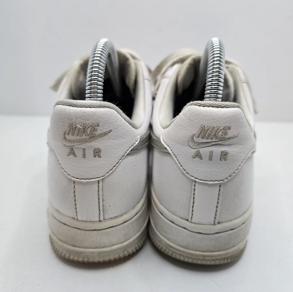 Nike | AF1's Low 'White Irisdescent Swoosh' tennis prep sporty sneakers | WMS 7 - Picture 8 of 14